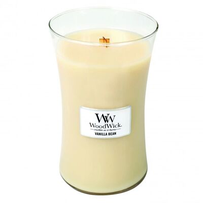 Vanilla Bean Large Hourglass Wood Wick Candle