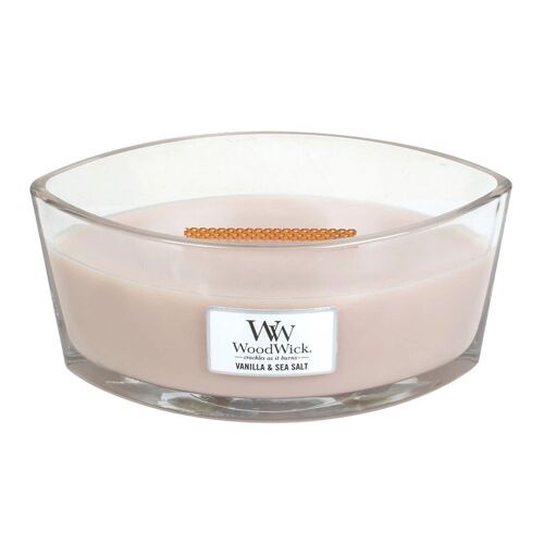 Vanilla & Sea Salt Ellipse Wood Wick Candle