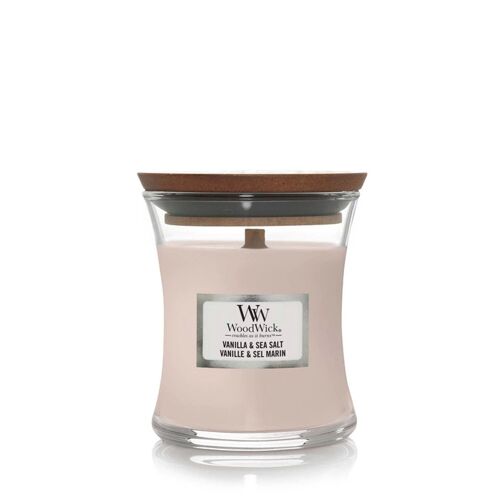 Vanilla & Sea Salt Mini Hourglass Wood Wick Candle