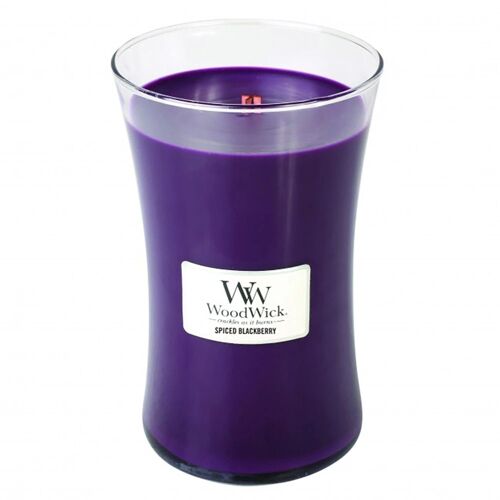 Spiced Blackberry Large Hourglass Wood Wick Candle