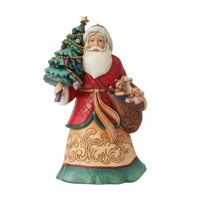 Santa with Tree Figurine - Heartwood Creek by Jim Shore