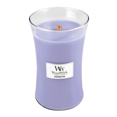 Lavender Spa Large Hourglass Wood Wick Candle