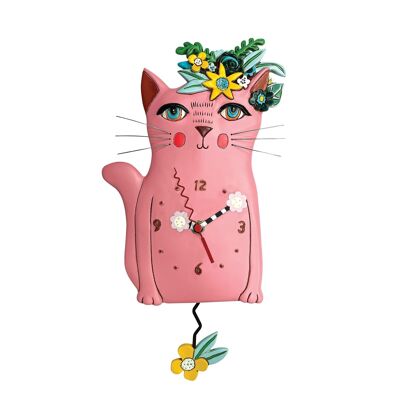 Pretty Kitty Clock (pink)