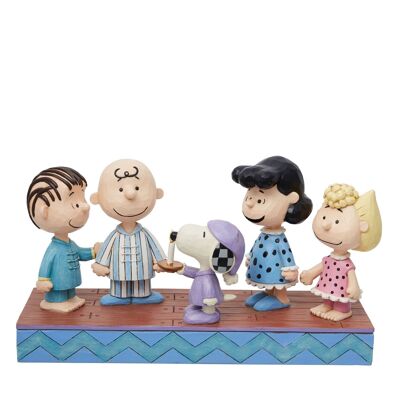 P.J. Party| (Peanunts Gang in Christmas PJ's Figurine)- Peanuts by  Jim Shore