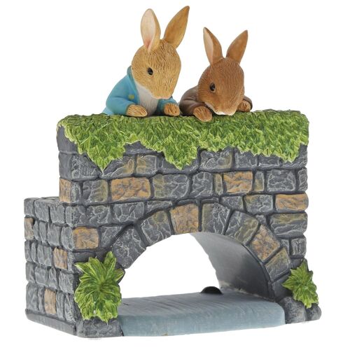 Peter & Benjamin Bunny on the Bridge Figurine by Beatirix Potter