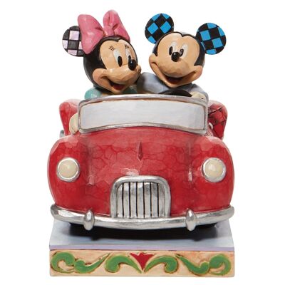Mickey and Minnie Mouse in Car Figurine - Disney Traditions by Jim Shore