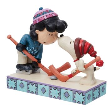 A Surprise Smooch (Figurine Snoopy et Lucy jouant au hockey) - Peanuts par Jim Shore 3