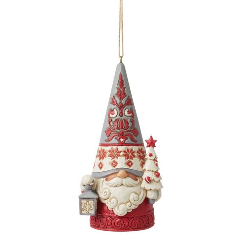 Gnome with Tree Hanging Ornament - Heartwood Creek by Jim Shore