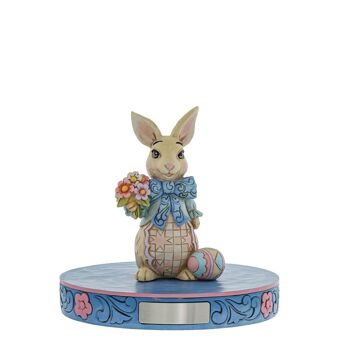 Lapin avec nœud et fleurs Mini figurine – Heartwood Creek par Jim Shore 3