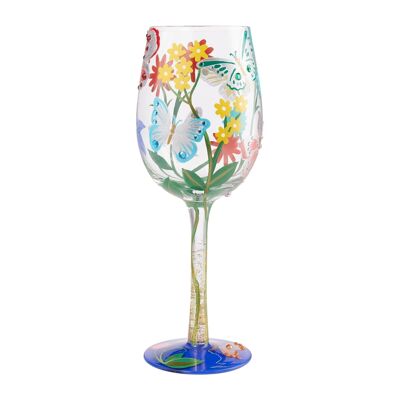 Bejeweled Butterfly Wine Glass by Lolita