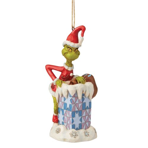 Grinch Climbing in Chimney Hanging Ornament - The Grinch by Jim Shore