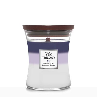 Evening Luxe Trilogy Medium Hourglass Wood Wick Candle