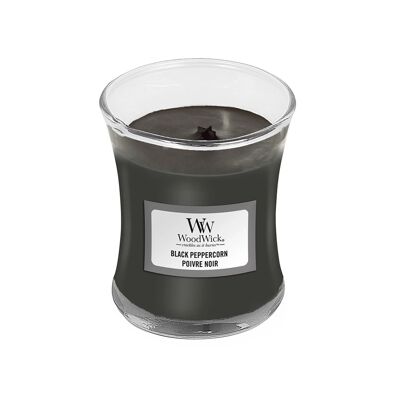 Black Peppercorn Mini Hourglass Wood Wick Candle