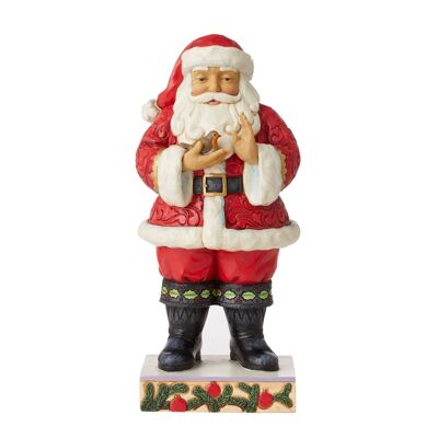 "Touched by Wonder" Santa with Robin in Hands Figurine (UK/EU Exclusive) - Heartwood Creek by Jim Shore