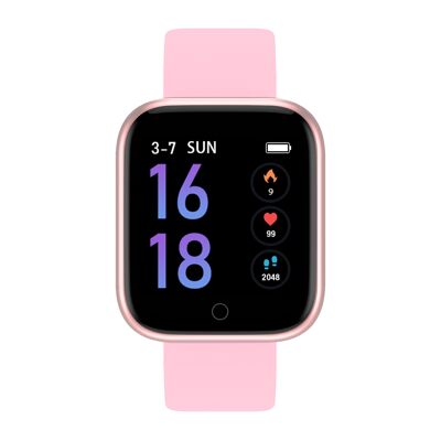 SW013C - Smarty2.0 Connected Watch - Silikonarmband + Milanese-Armband angeboten - Chrono, Foto, Herzfrequenz, Blutdruck, Kurslayout