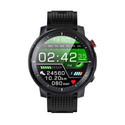 SW015A - Smarty2.0 Connected Watch - Silicone Strap - Stopwatch, photo, heart rate, blood pressure, course layout
