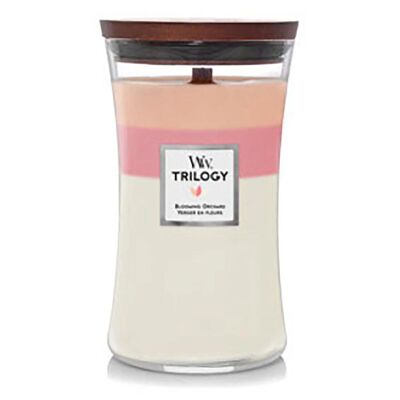 Blooming Orchid Trilogy Large Hourglass Wood Wick Candle