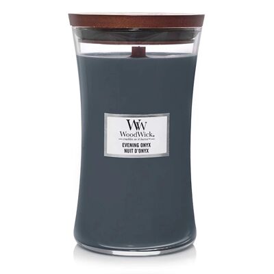 Evening Onyx Large Hourglass Wood Wick Candle