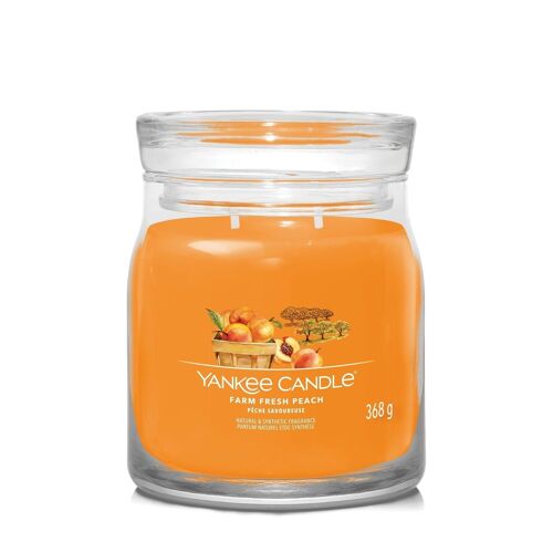 Farm Fresh Peach Signature Medium Jar Yankee Candle