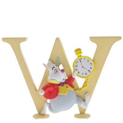 "W" - White Rabbit Decorative Alphabet Letter by Enchanting Disney