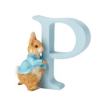 "P" - Lettre de l'alphabet décoratif Peter Rabbit par Beatrix Potter 1