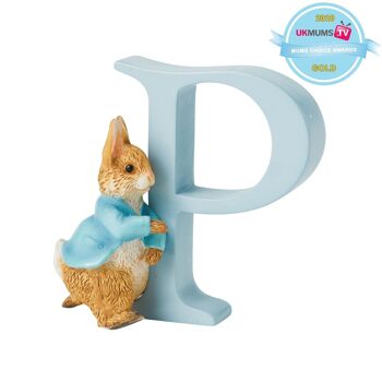 "P" - Lettre de l'alphabet décoratif Peter Rabbit par Beatrix Potter 3