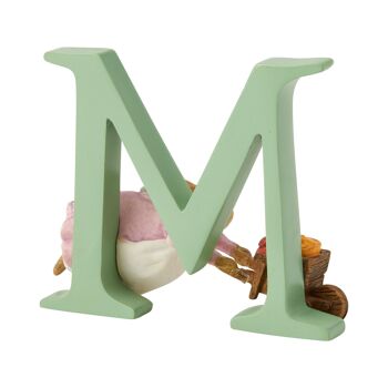 "M" - Lettre de l'alphabet décoratif Peter Rabbit par Beatrix Potter 3