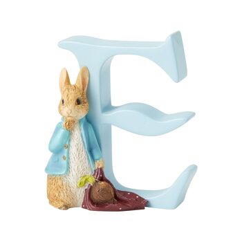 "E" - Lettre de l'alphabet décoratif Peter Rabbit par Beatrix Potter 1