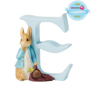 "E" - Lettre de l'alphabet décoratif Peter Rabbit par Beatrix Potter 3
