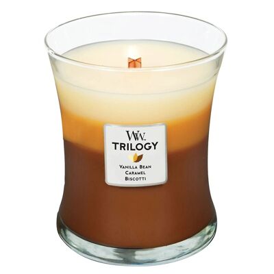 Cafe Sweets Trilogy Medium Hourglass Wood Wick Candle