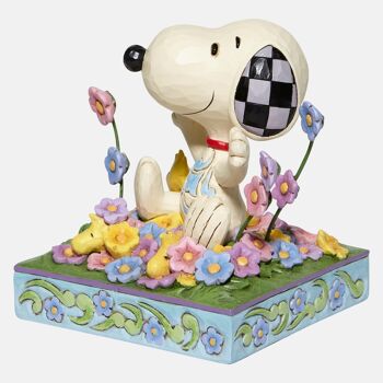 Bouncing into Spring (Snoopy dans son lit de fleurs Figuirne) - Peanuts par Jim Shore 4