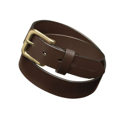 Ceinture en cuir marron unie - Papa