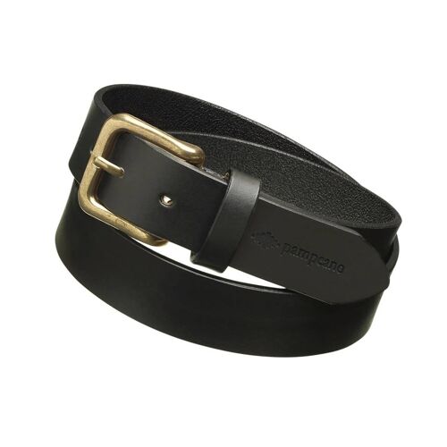 Plain Black Leather Belt - Nieto