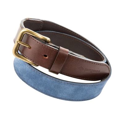 Ceinture Polo en Daim Gamuza - Bleu