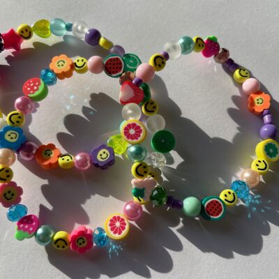 Bracelet perlé coloré Y2K