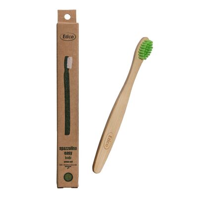 BAMBOO TOOTHBRUSH FOR CHILDREN - GREEN