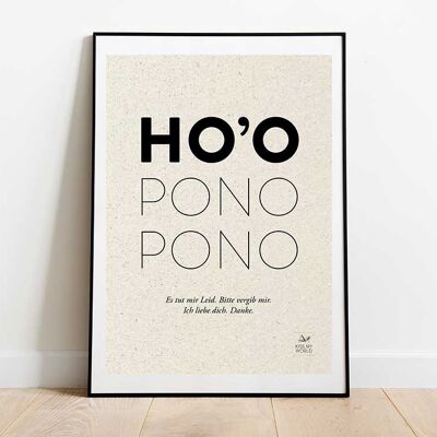 Póster papel hierba “HO’OPONOPONO” – Edición Limitada