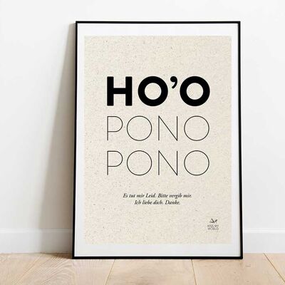 Poster grass paper “HO’OPONOPONO” – Limited Edition