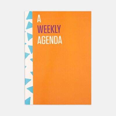Agenda settimanale impostata a contrasto: arancione