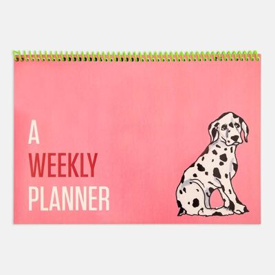 Contrasting Set Weekly Planners: Pink
