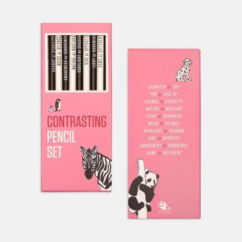 Contrasting Pencil Set: Pink