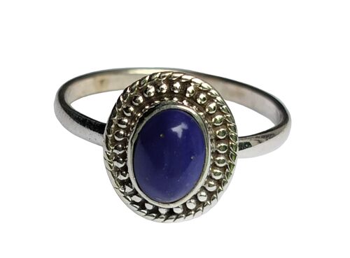September Birthstone Lapis Lazuli 925 Sterling Silver Handmade Beautiful Oval Ring