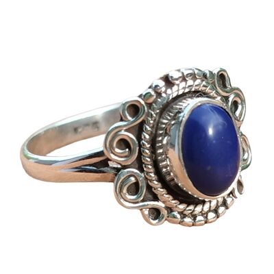 September Birthstone Natural Lapis Lazuli 925 Silver Handmade Ring