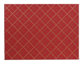 30,5 x 23 x 5 cm Boîte-cadeau en papier de coton fait main rouge à carreaux 2