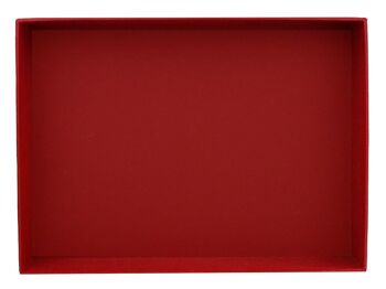 30,5 x 23 x 5 cm Boîte-cadeau en papier de coton fait main rouge à carreaux 3