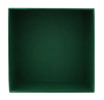 Lot de 3 coffrets cadeaux en papier fait main vert à carreaux carrés 6