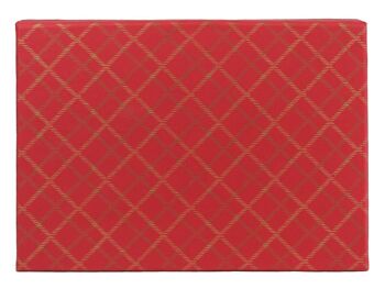 27 x 19 x 7 cm Boîte cadeau en papier coton fait main rouge à carreaux 4