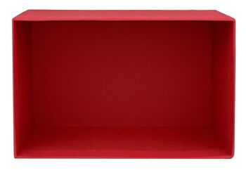 31 x 21 x 15 cm Boîte cadeau en papier coton fait main rouge à carreaux 2