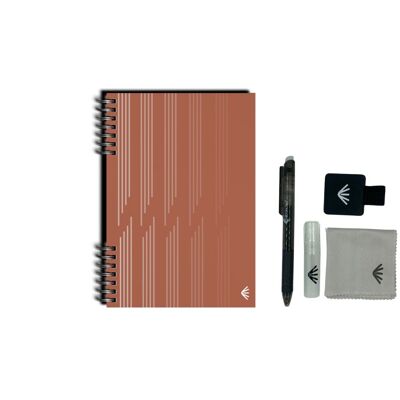 Carnet réutilisable format A5 - Bureau - Kit accessoires inclus