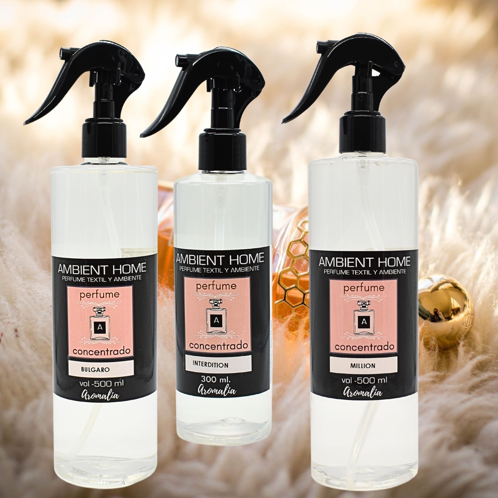 PROFUMO Spray Deodoranti per Ambienti con Aromi LUXURY in formato grande da 500ml.